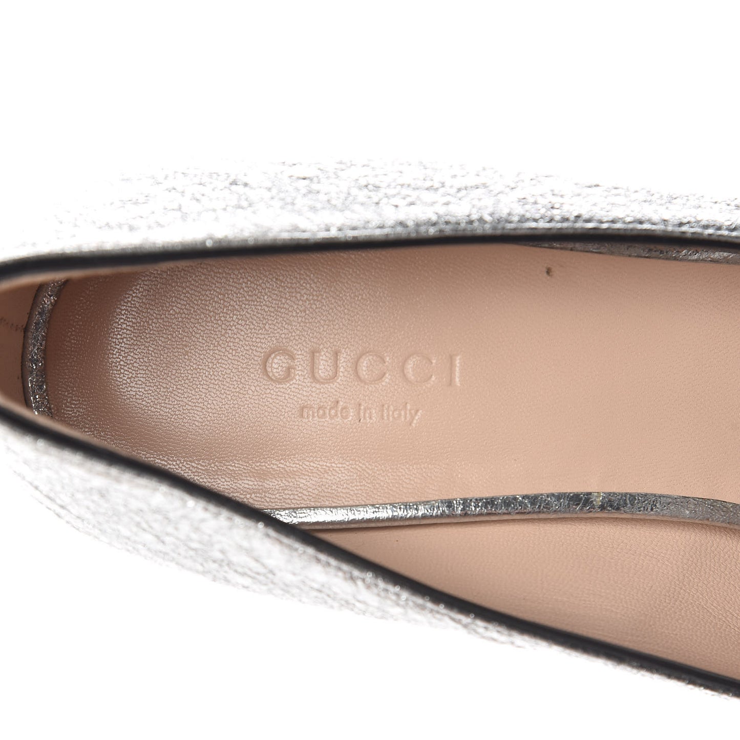 Galassia GG Marmont Fringe 50mm Loafer Pumps 37.5 Argento