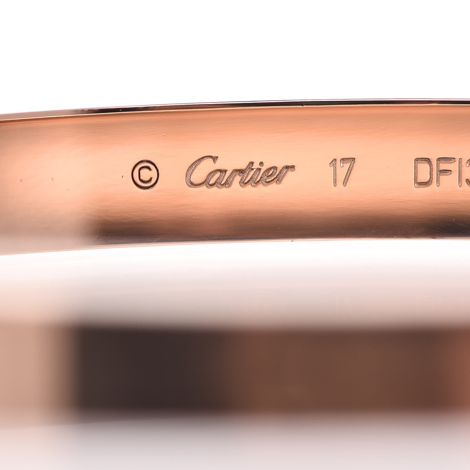 Cartier 18K Pink Gold LOVE Bracelet 17 6 of 7