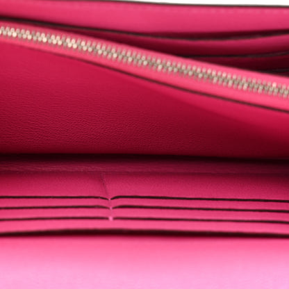 Hermes Shiny Alligator Kelly Longue Wallet Fuchsia 6 of 11