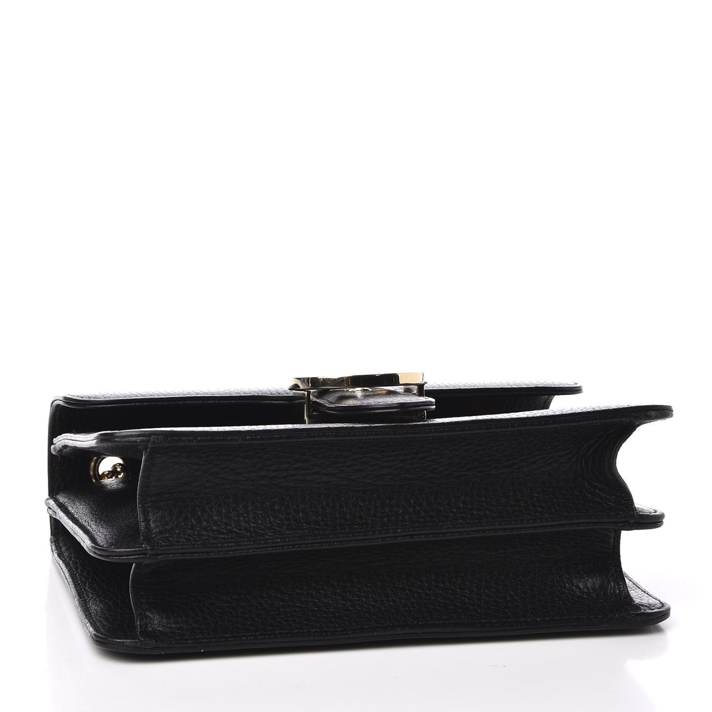 Dollar Calfskin Small Interlocking G Shoulder Bag Black