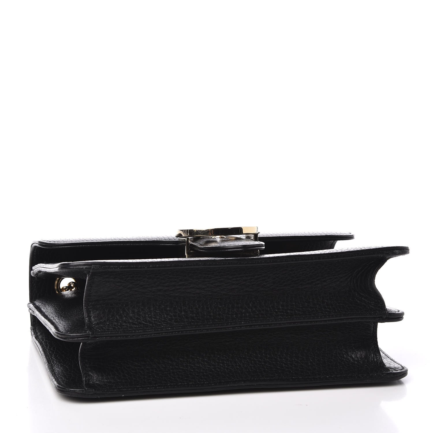 Gucci Dollar Calfskin Small Interlocking G Shoulder Bag Black 3 of 12