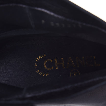 Chanel Lambskin Cap Toe Ankle Boots 39 Black 7 of 9