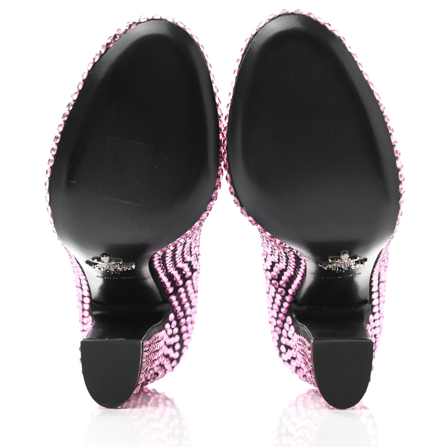 Satin Crystal 105mm Pumps 36 Rosa