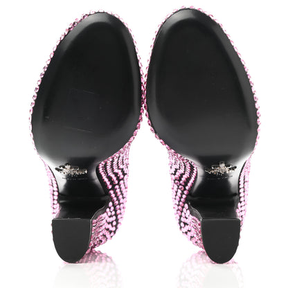 Prada Satin Crystal 105mm Pumps 36 Rosa 5 of 9