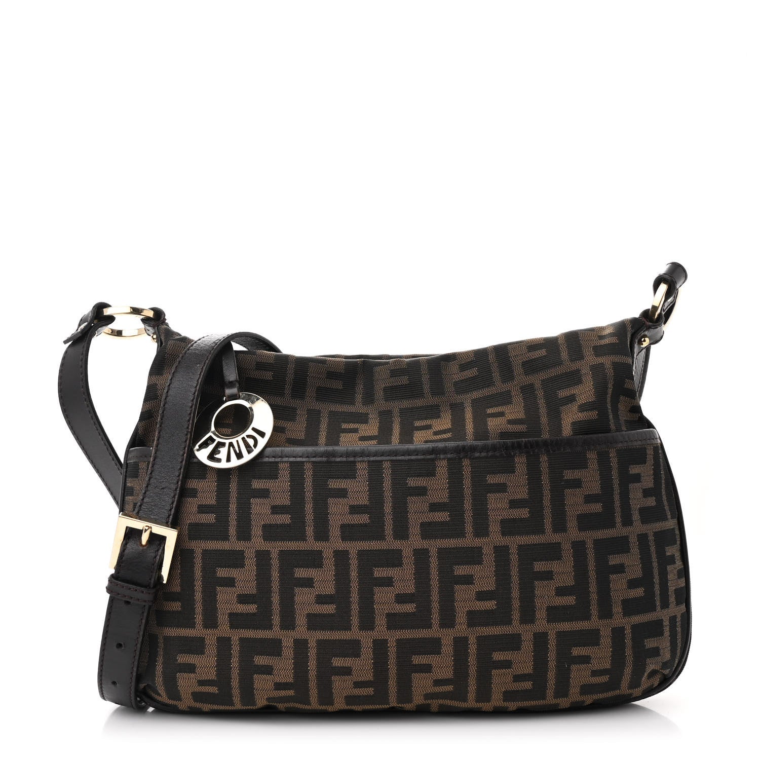 Fendi Zucca Cuoio Lucido Chef Crossbody Bag Tobacco Moro 1 of 10