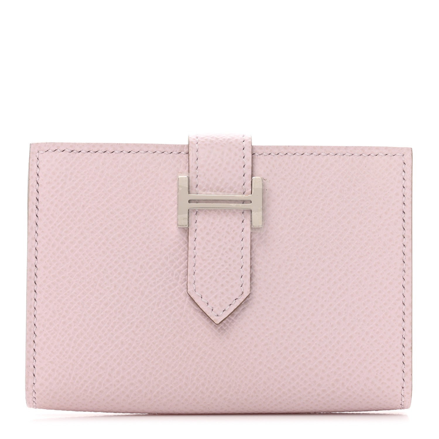 Hermes Epsom Bearn Card Holder Wallet Mauve Pale 1 of 8