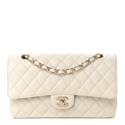 Chanel Caviar Quilted Medium Double Flap White 1 of 9