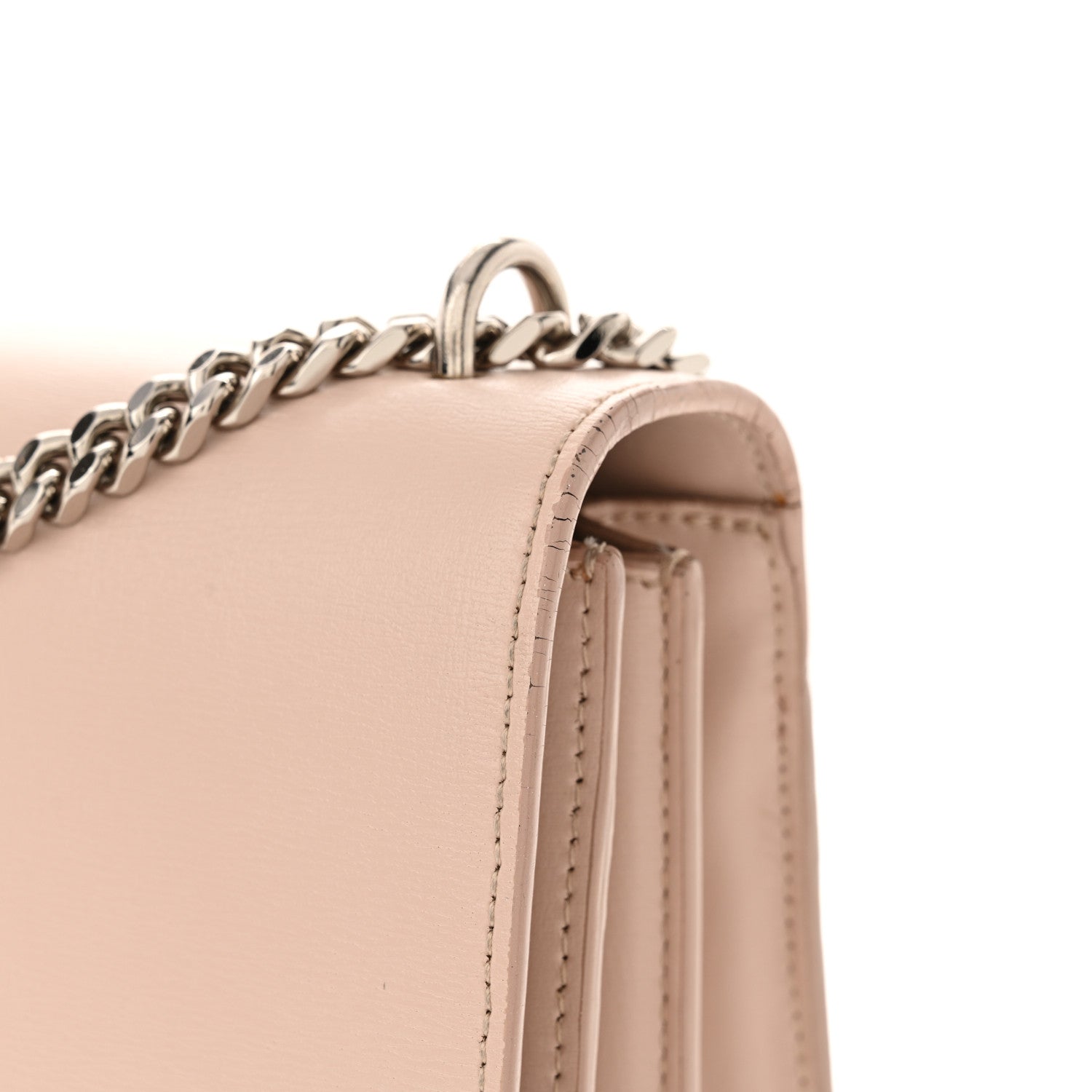 Saint Laurent Calfskin Medium Monogram Sunset Marble Pink 18 of 21
