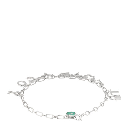 Tiffany Sterling Silver Enamel Love Notes Logo Charm Bracelet Blue 2 of 4