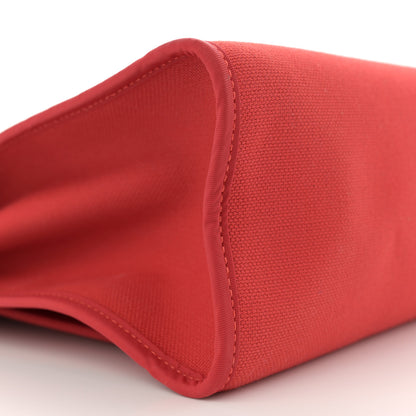 Hermes Vache Hunter Toile Herbag Zip 31 PM Rouge Tomate Natural 10 of 15