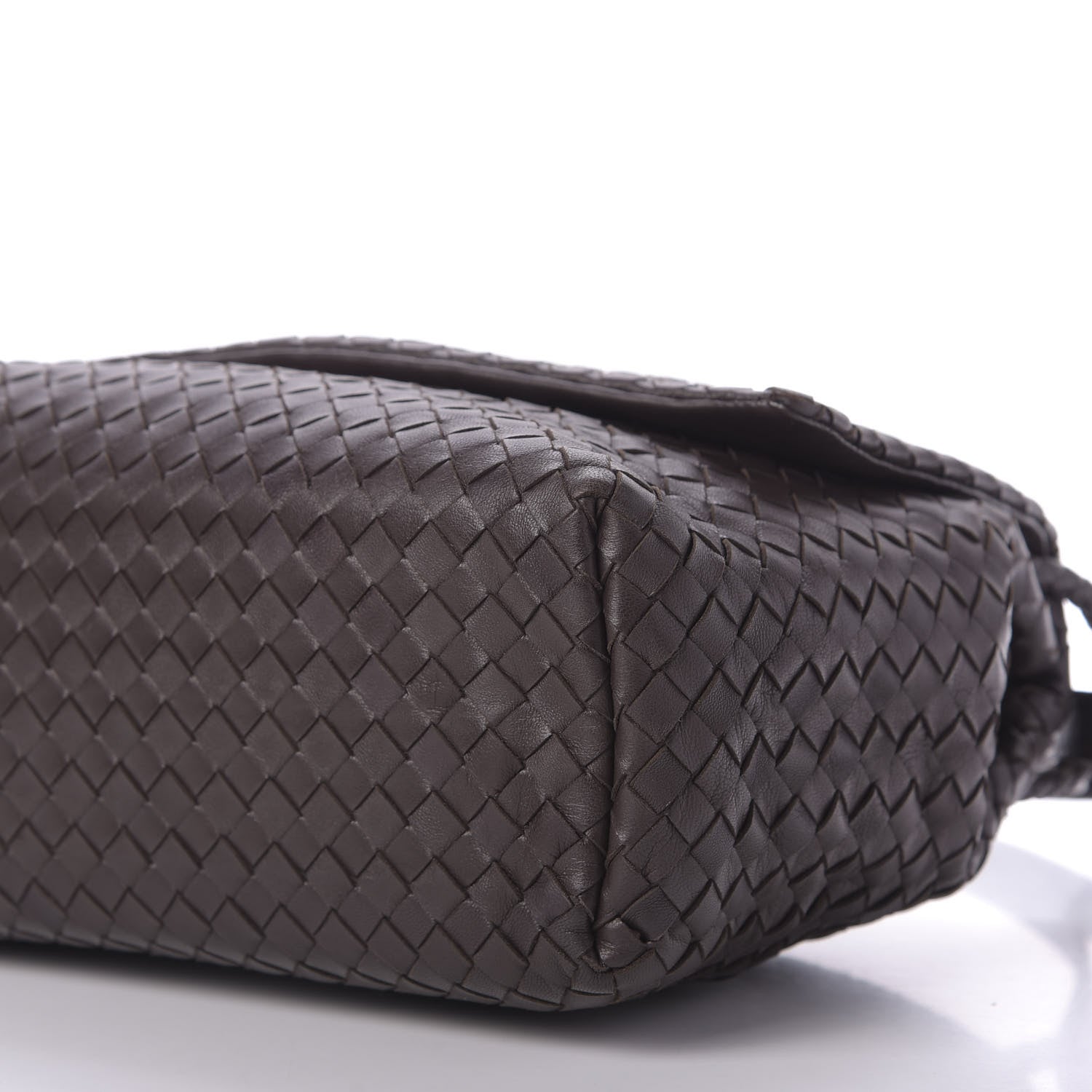 Bottega Veneta Nappa Intrecciato Flap Shoulder Bag Ebano 7 of 9