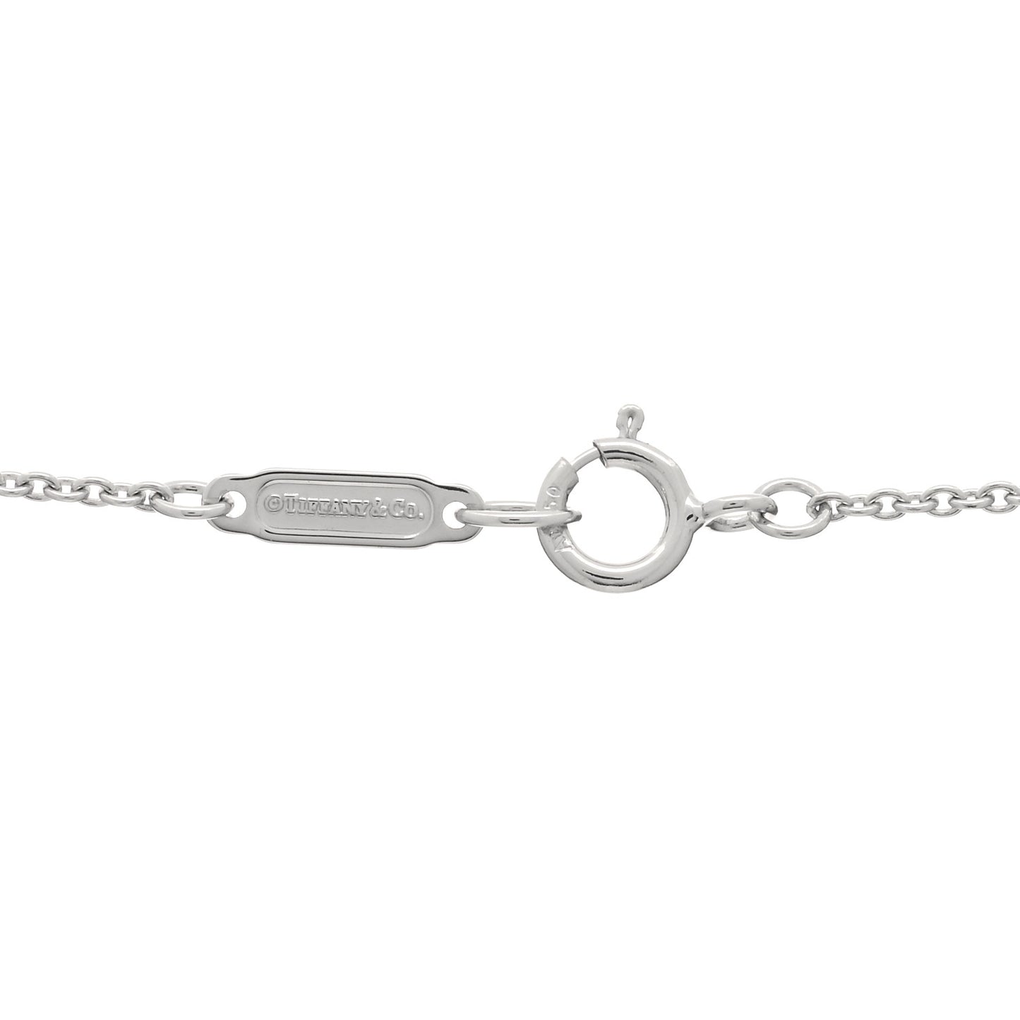18K White Rose Gold Diamond 1837 Triple Interlocking Circles Pendant Necklace