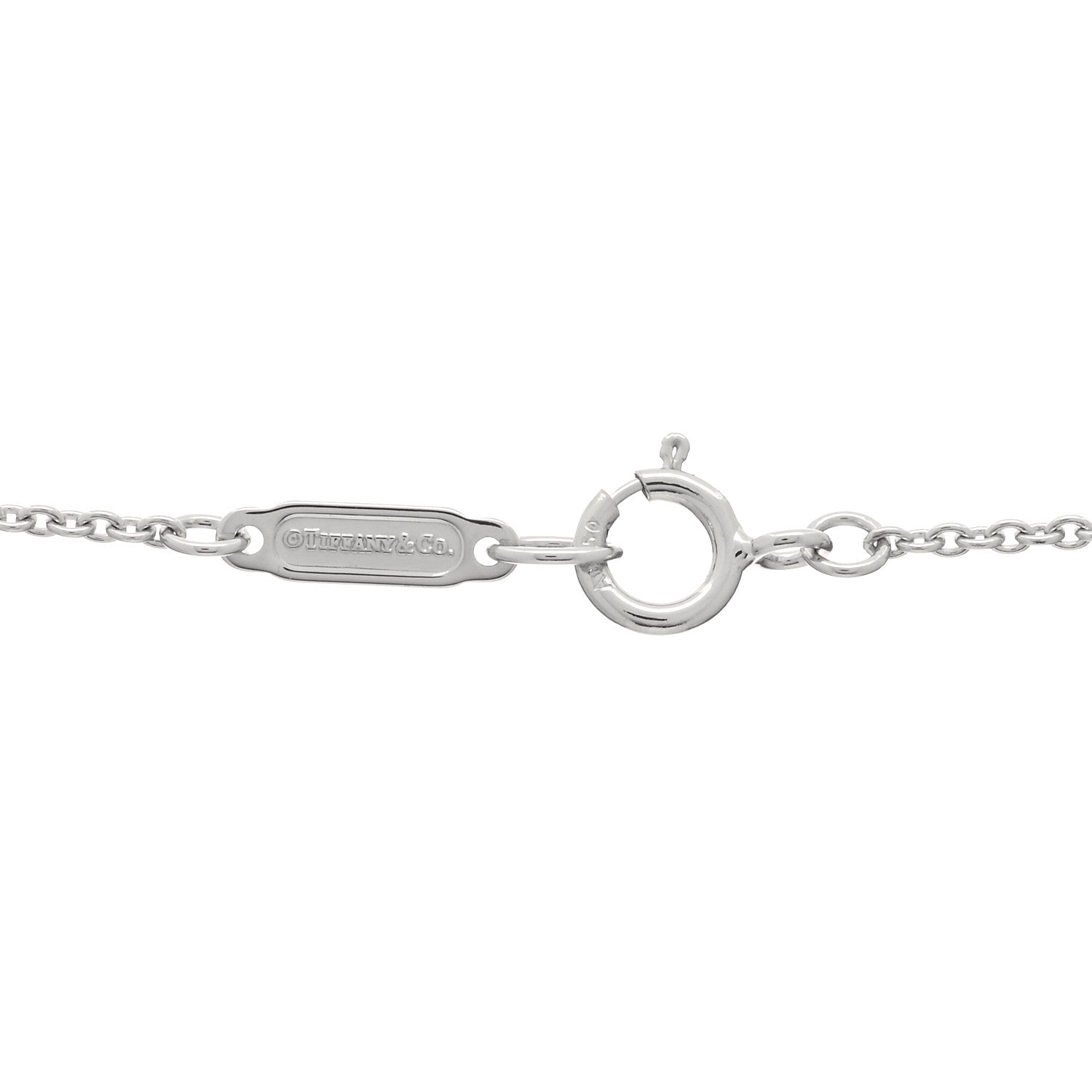 Tiffany 18K White Rose Gold Diamond 1837 Triple Interlocking Circles Pendant Necklace 3 of 3