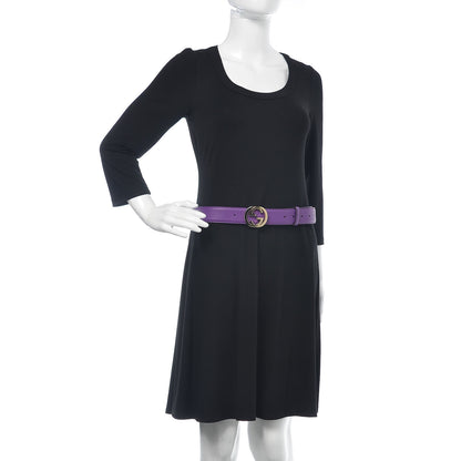 Gucci Moon Calfskin Interlocking G 37mm Belt 95 38 Shine Purple 2 of 8