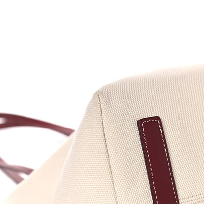 Burberry Cotton Canvas Calfskin Medium Society Tote Bag Natural 6 of 13