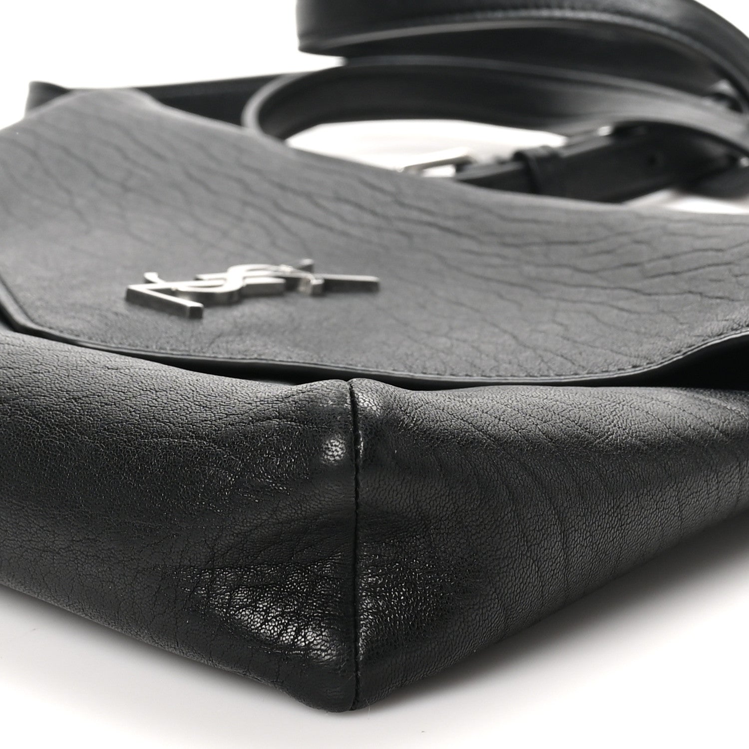Saint Laurent Lambskin Cassandre Envelope Messenger Black 9 of 10