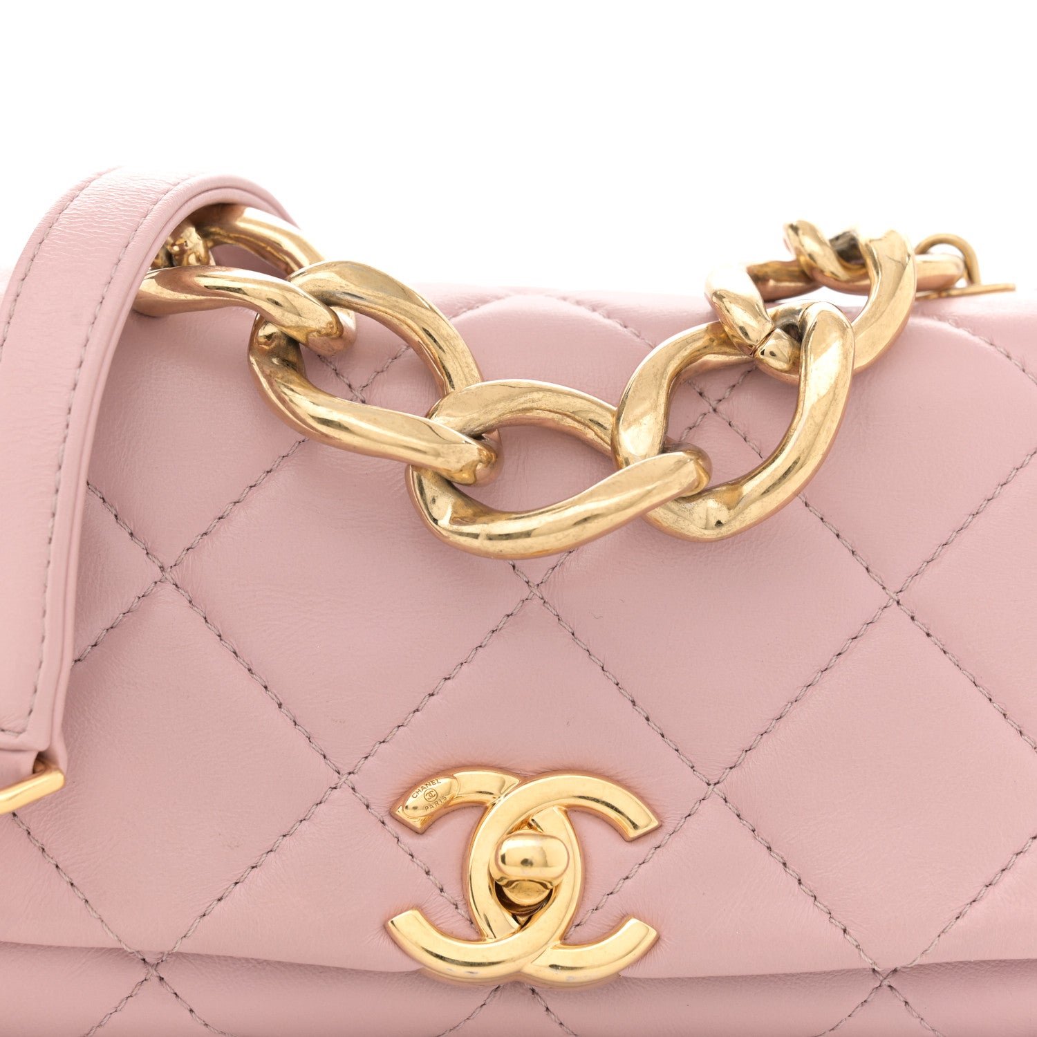 Chanel Lambskin Quilted Mini Color Match Flap Light Pink 8 of 14