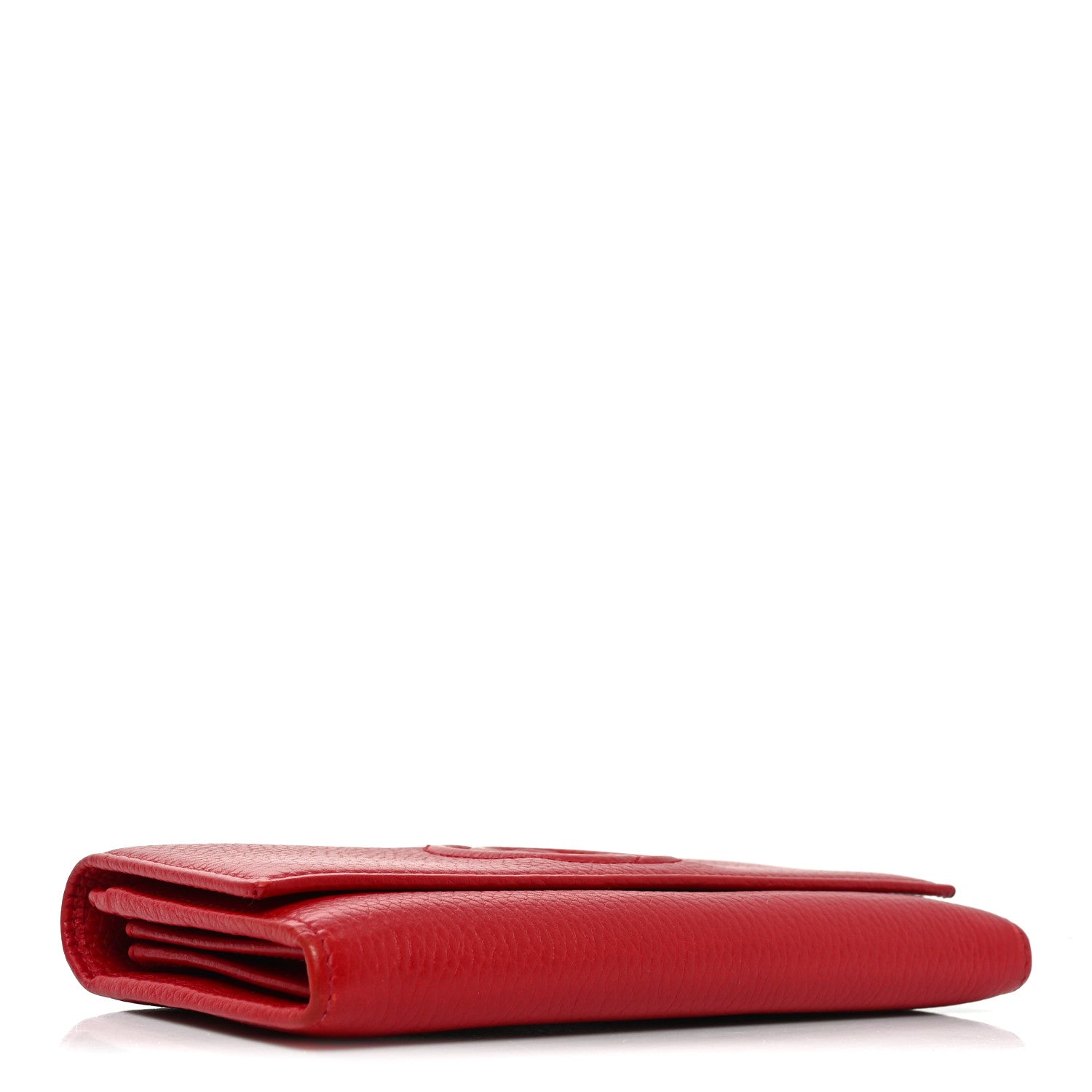 Gucci Pebbled Calfskin Large Soho Continental Wallet Red 4 of 8