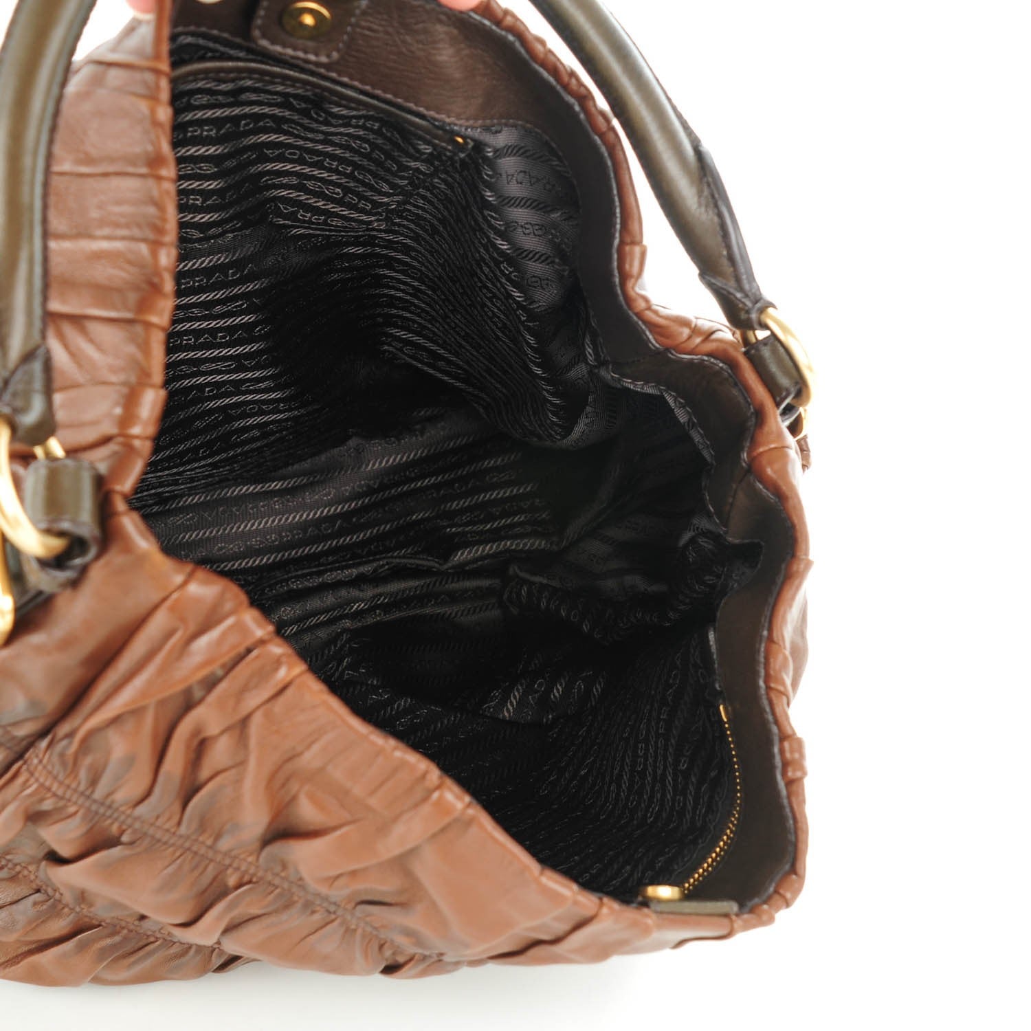Prada Nappa Gaufre Hobo Noce 6 of 8