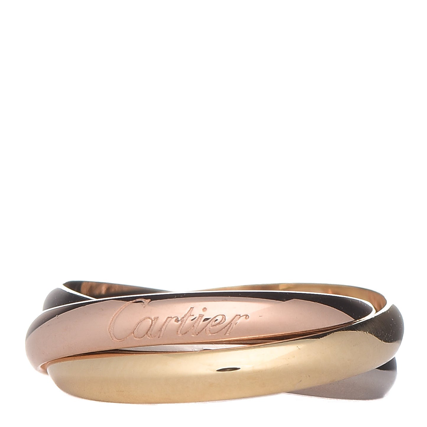 18K Pink Yellow White Gold Small Trinity Ring 53 6.25