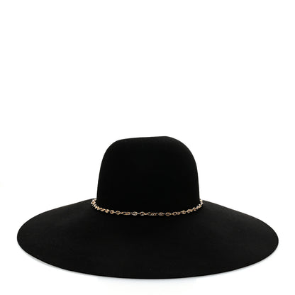 Hermes Beaver Felt Bruna Chaine d'Ancre Hat 58 Black 1 of 12