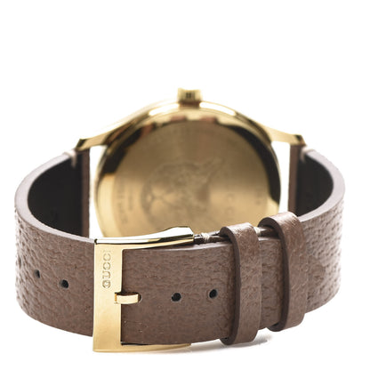 Gucci Stainless Steel Calfskin 38mm G-Timeless Moth Quartz Watch Brown 4 of 8