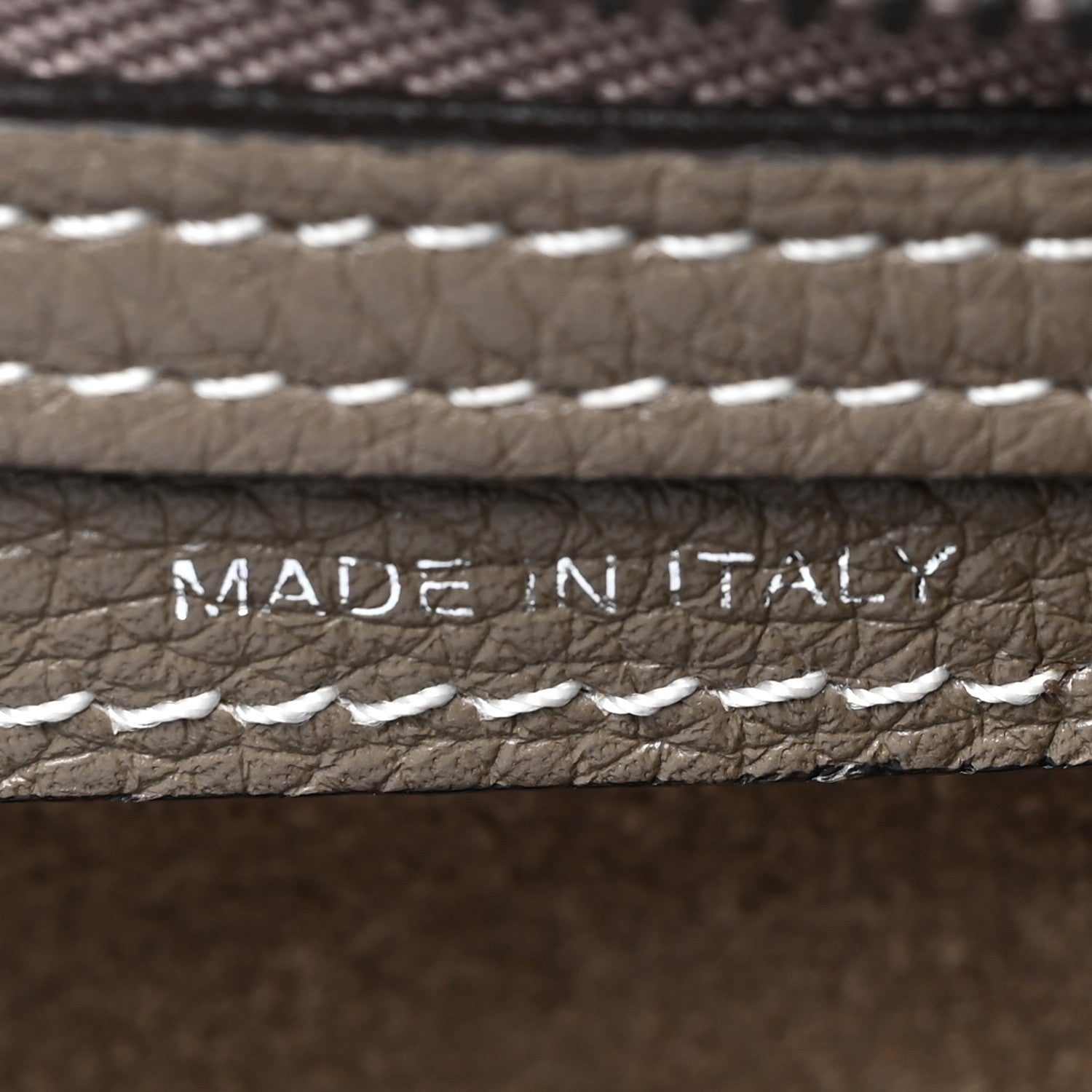 Celine Drummed Calfskin Micro Luggage Souris 7 of 17