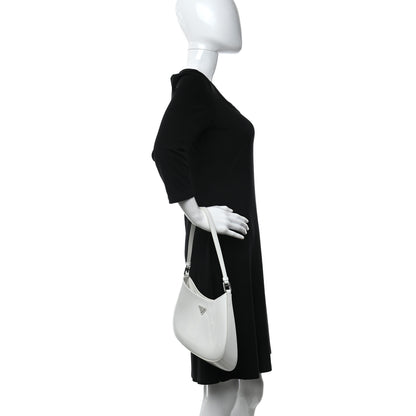 Prada Spazzolato Cleo Shoulder Bag White 2 of 11