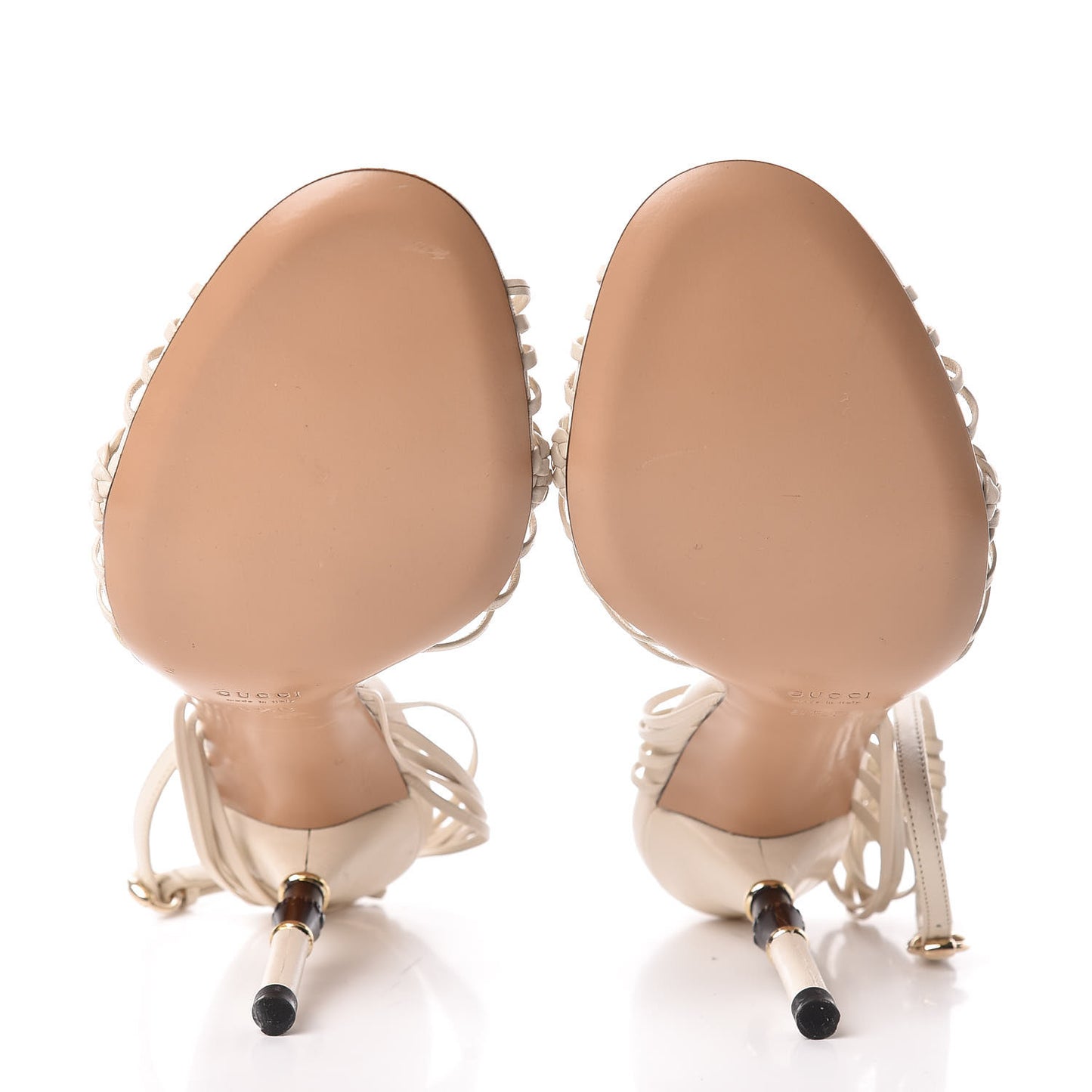 Calfskin Braided Sandals 6.5 Beige