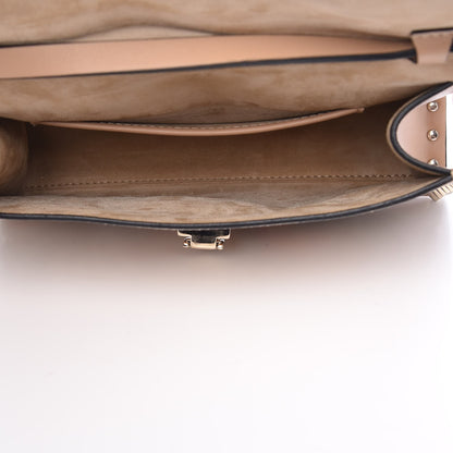 Valentino Garavani Calfskin Butterfly Embroidered Medium Rockstud Flip Lock Crossbody Bag Skin Sorbet 5 of 7