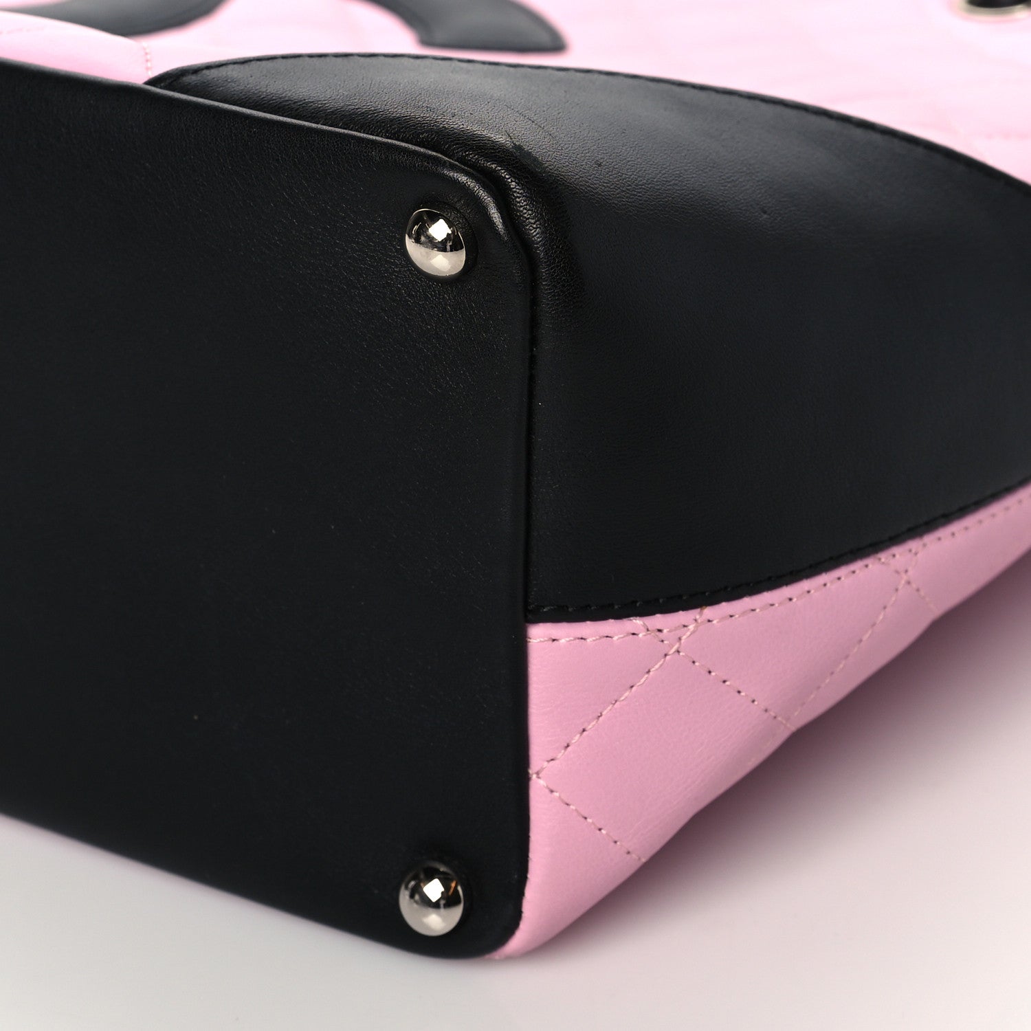 Chanel Calfskin Quilted Medium Cambon Tote Pink Black 10 of 10