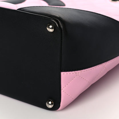 Chanel Calfskin Quilted Medium Cambon Tote Pink Black 10 of 10