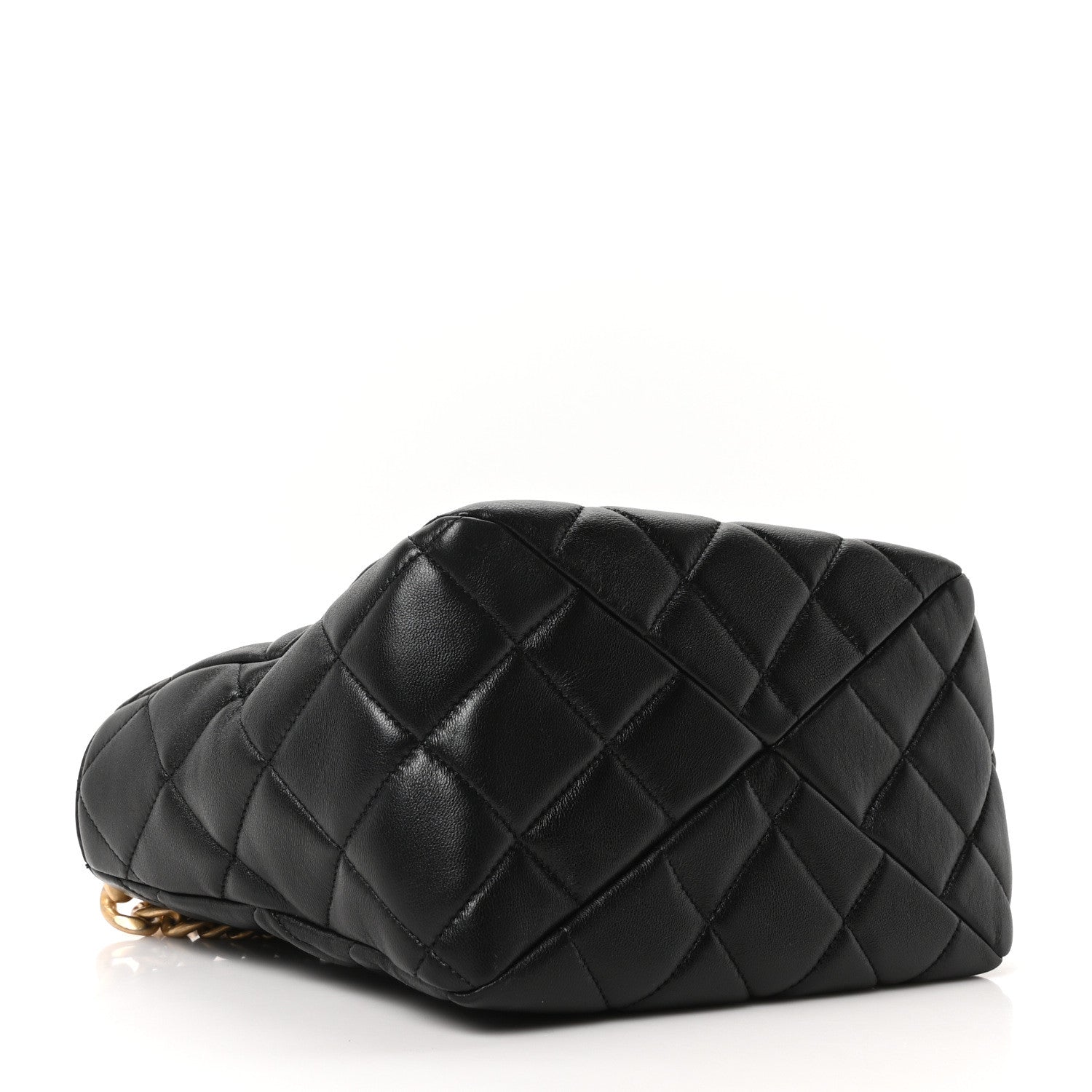 Chanel Lambskin Quilted Small Top Handle Shopping Bag Black 4 of 10