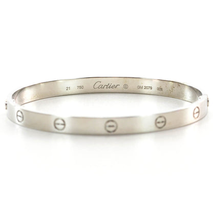 Cartier 18K White Gold LOVE Bracelet 21 3 of 5