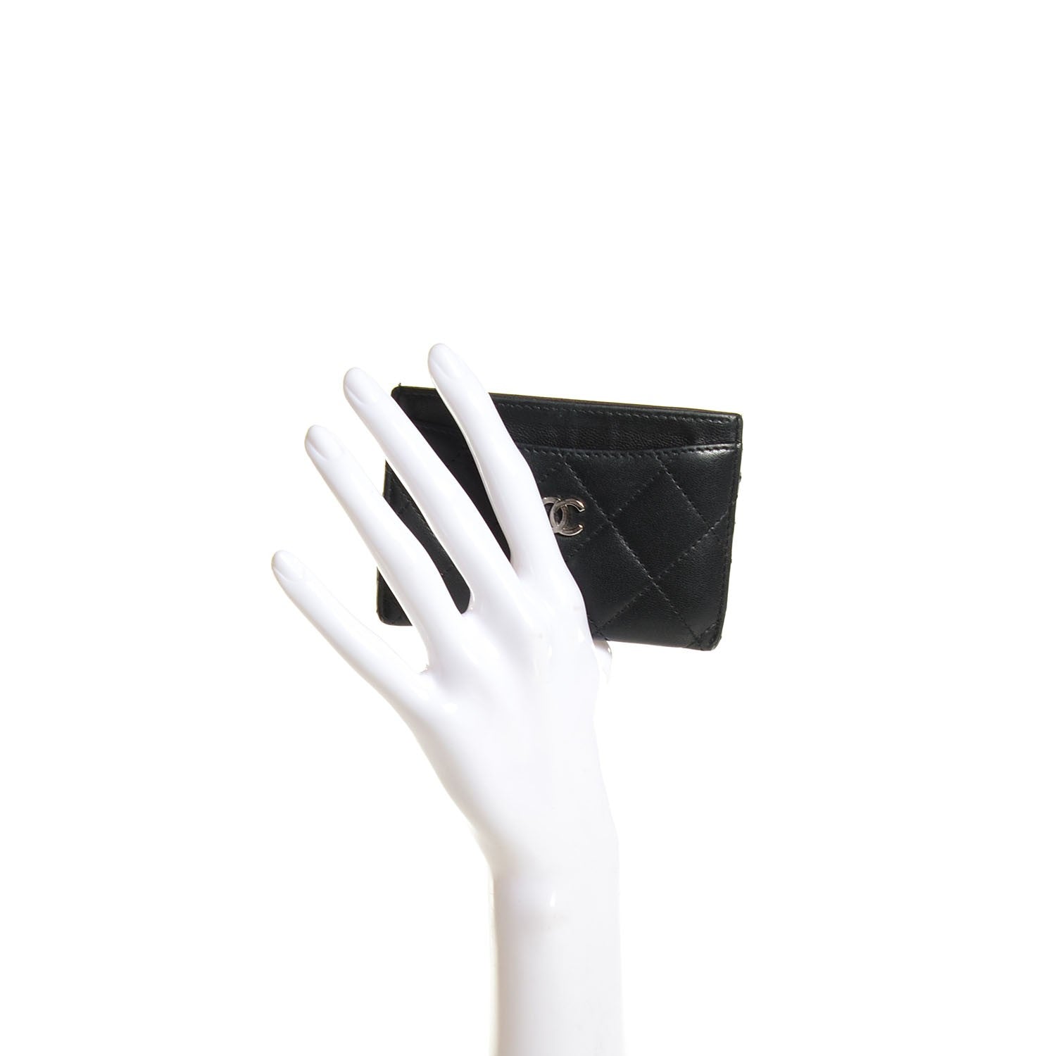 Chanel Lambskin Quilted Card Holder Black 2 of 8