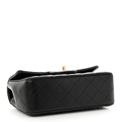 Chanel Lambskin Quilted Mini Lion Charm Top Handle Rectangular Flap Black 4 of 17
