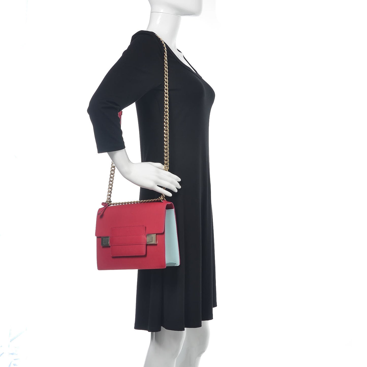 Supple Calfskin Madame PM Chaine Bag Framboise