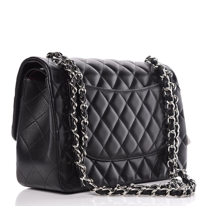 Chanel Lambskin Quilted Jumbo Double Flap Black 3 of 14