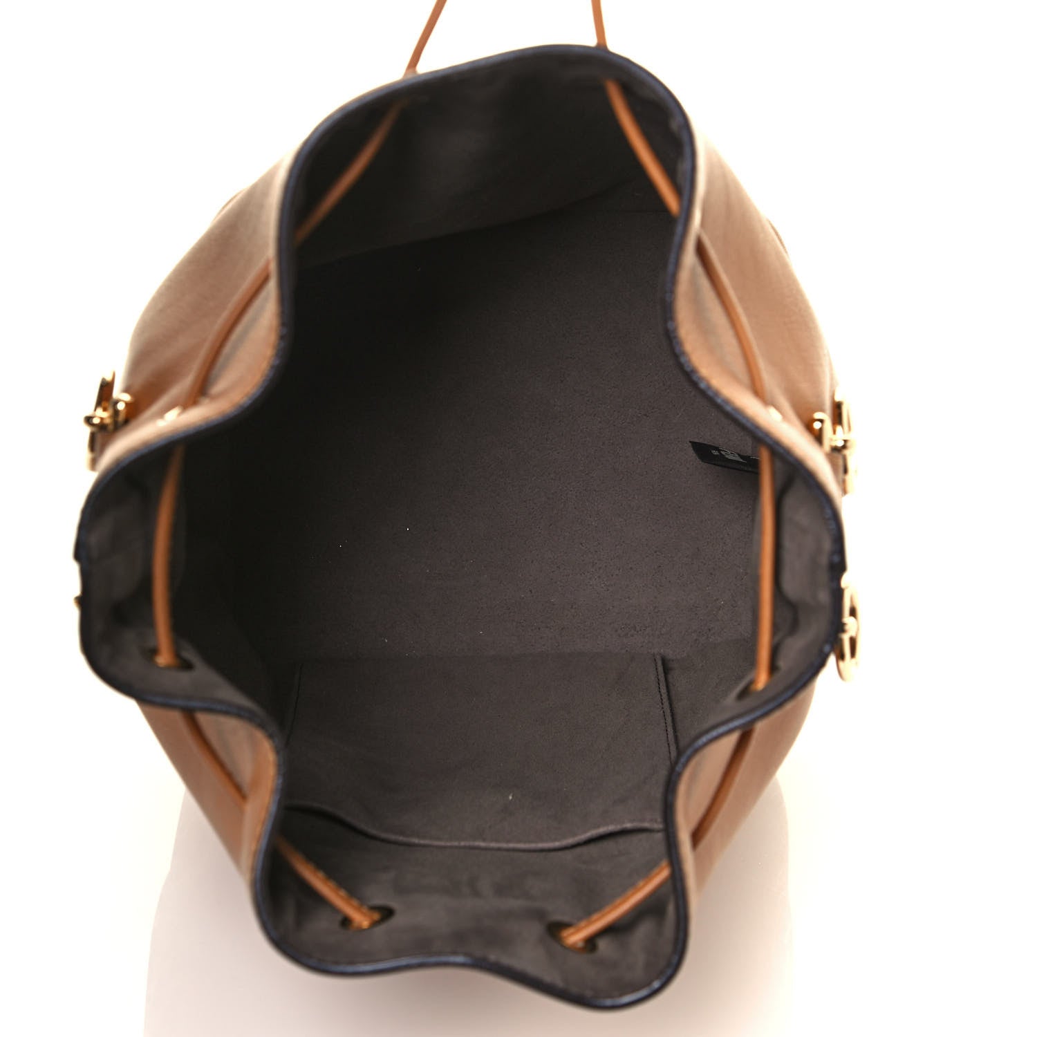 Fendi Vitello Grace Matte F is Fendi Grande Mon Tresor Bucket Bag Nocciola 5 of 13