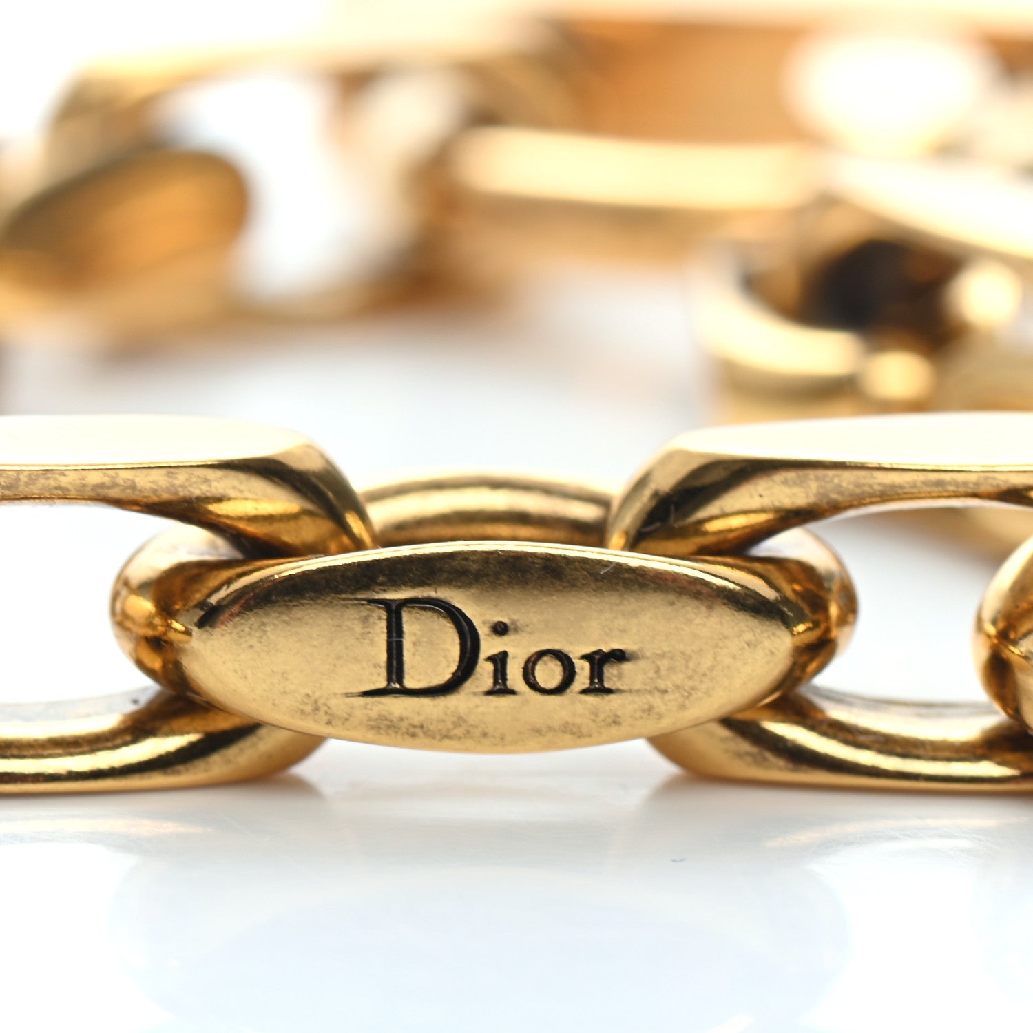 Christian Dior Metal Lucky Locket Chain Bracelet Gold 4 of 4