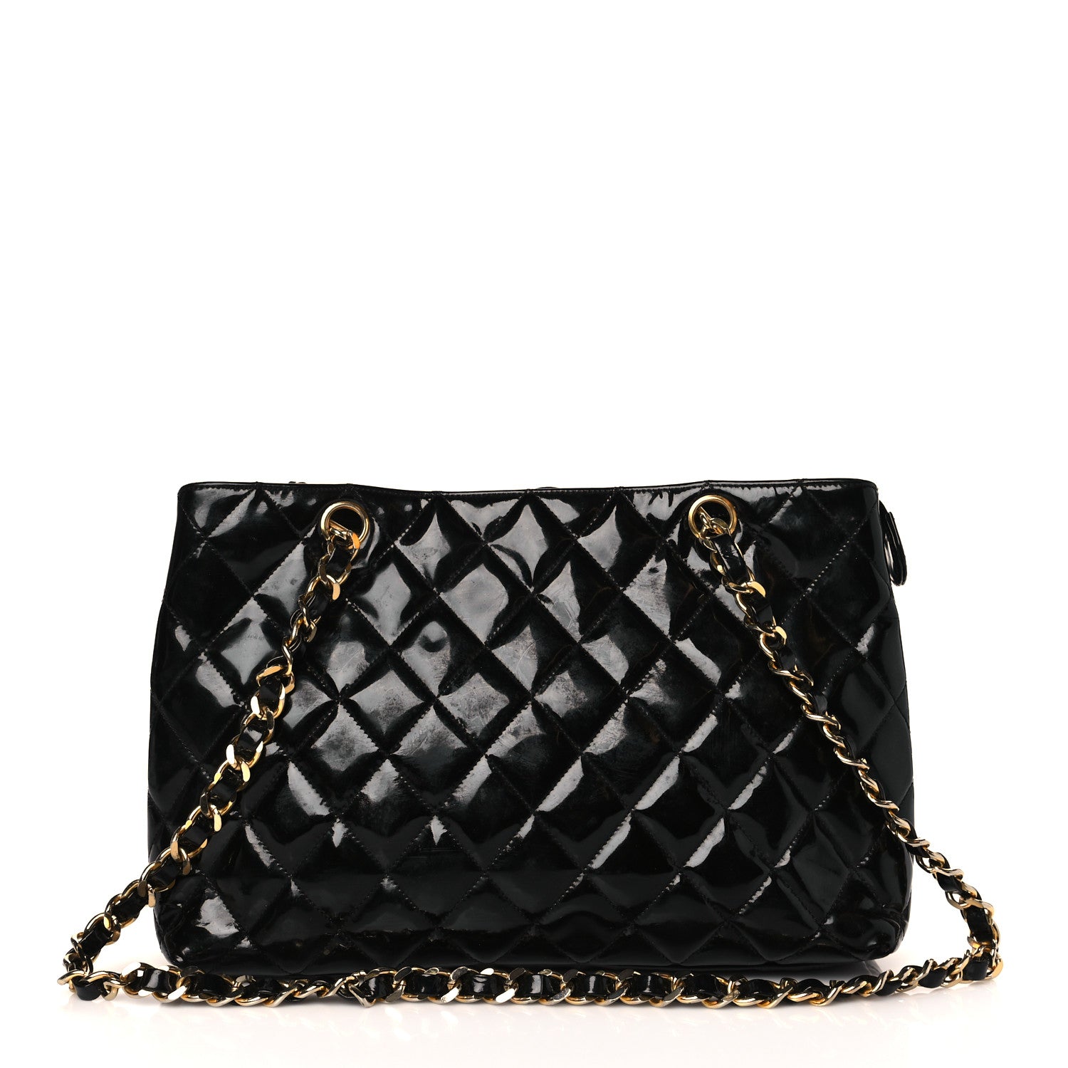 Chanel Patent Quilted Tote Black 1 of 12