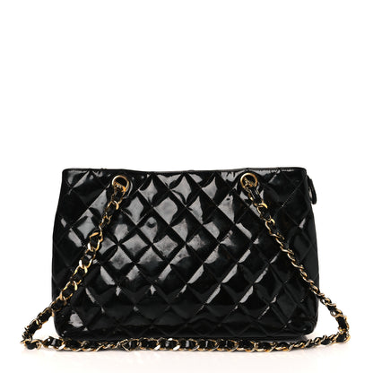 Chanel Patent Quilted Tote Black 1 of 12