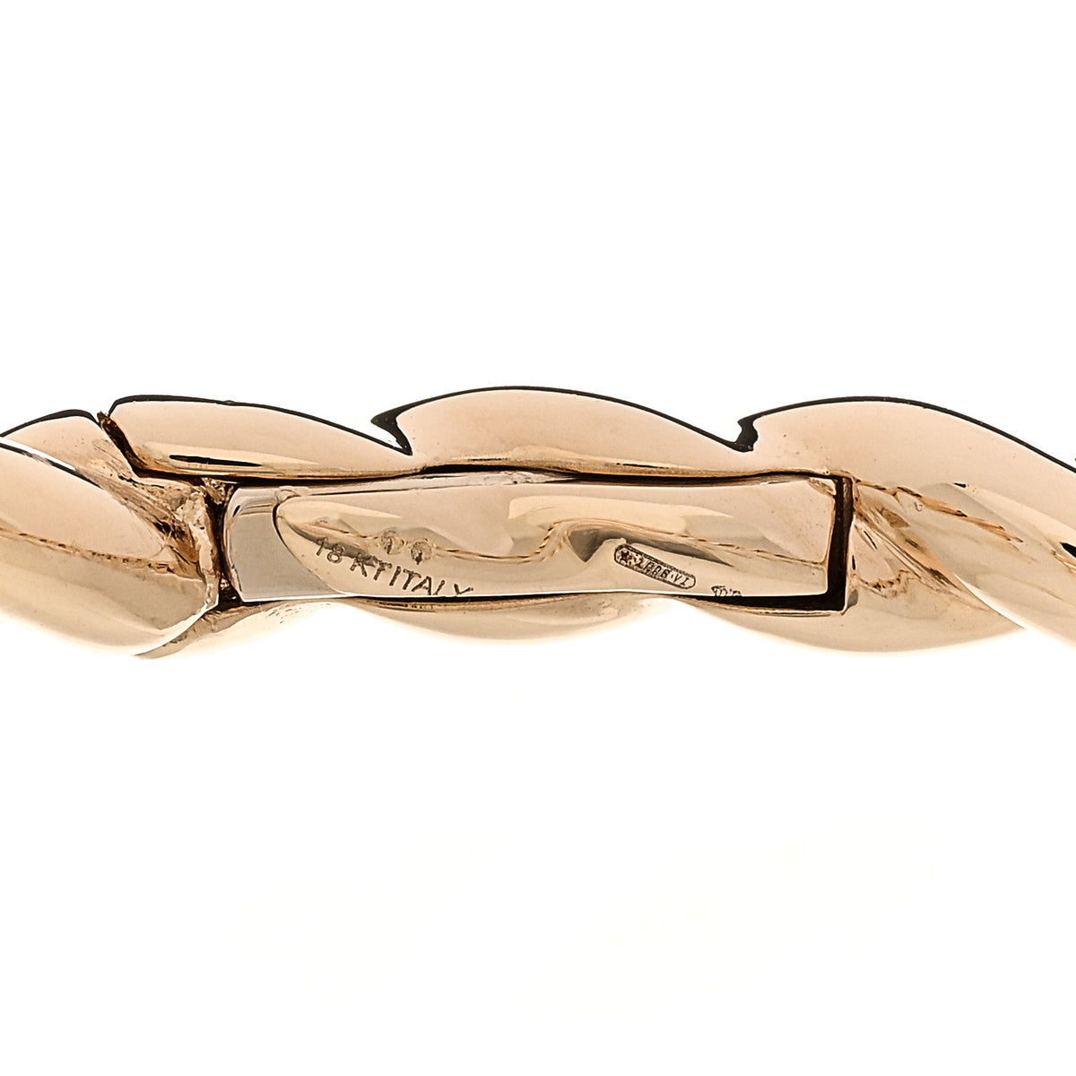 Roberto Coin 18K Yellow Gold Diamond Love in Verona Twist Open Bracelet 4 of 4