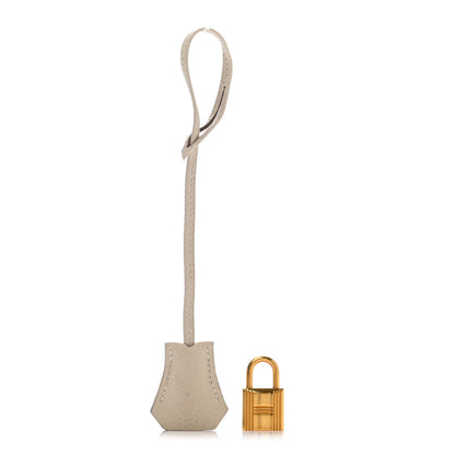 Hermes Togo Lock and Key Clochette Set Craie 1 of 8