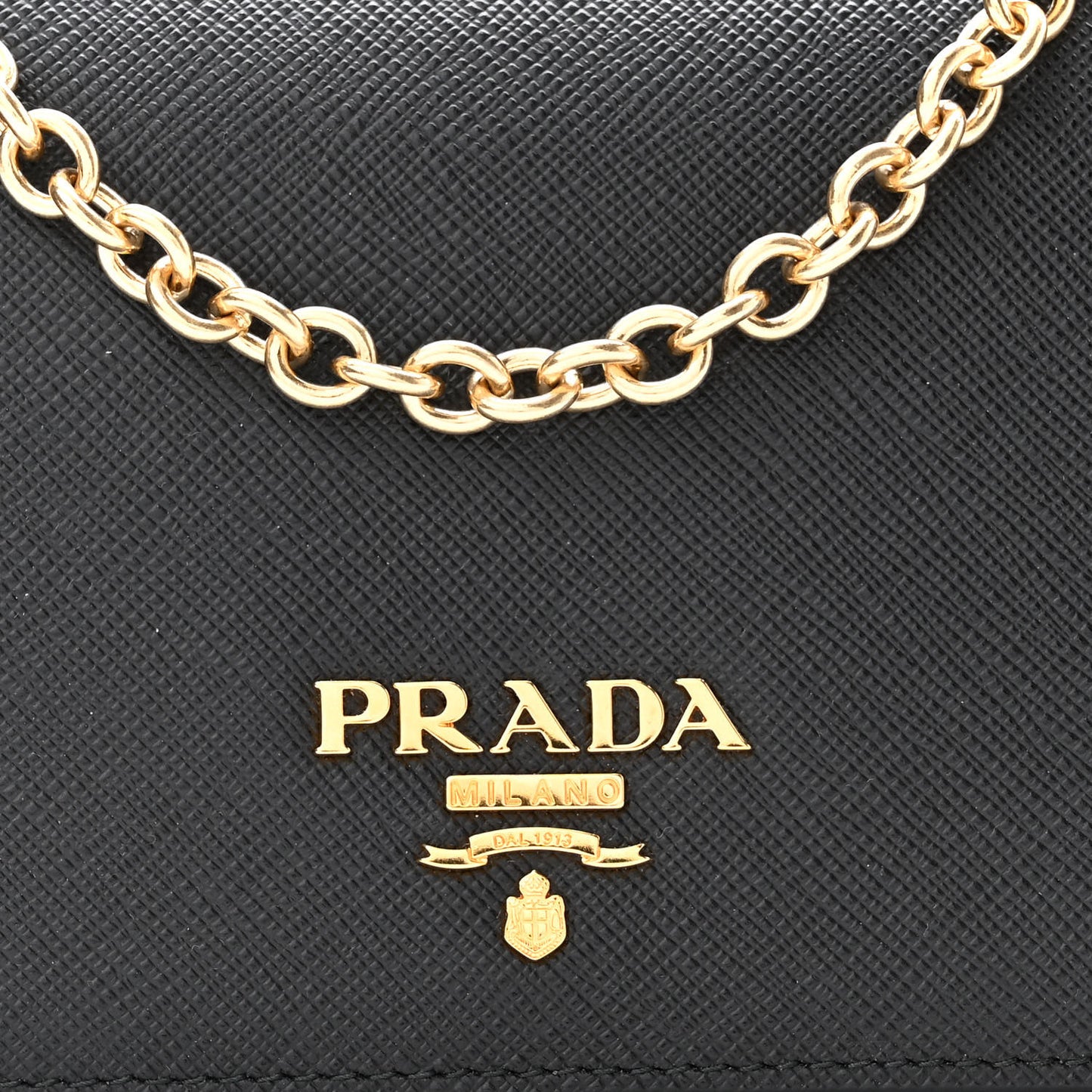 Saffiano Metal Phone Wristlet Crossbody Wallet Black