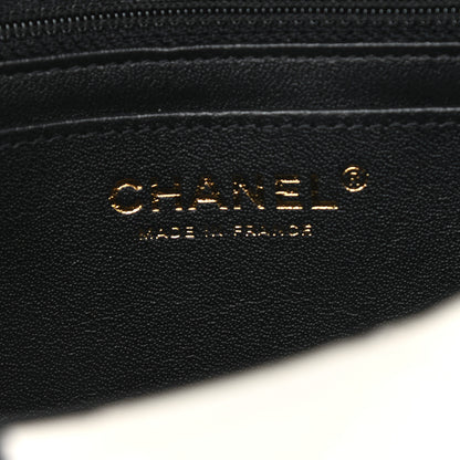 Chanel Lambskin Quilted Mini Rectangular Flap Black White 6 of 11