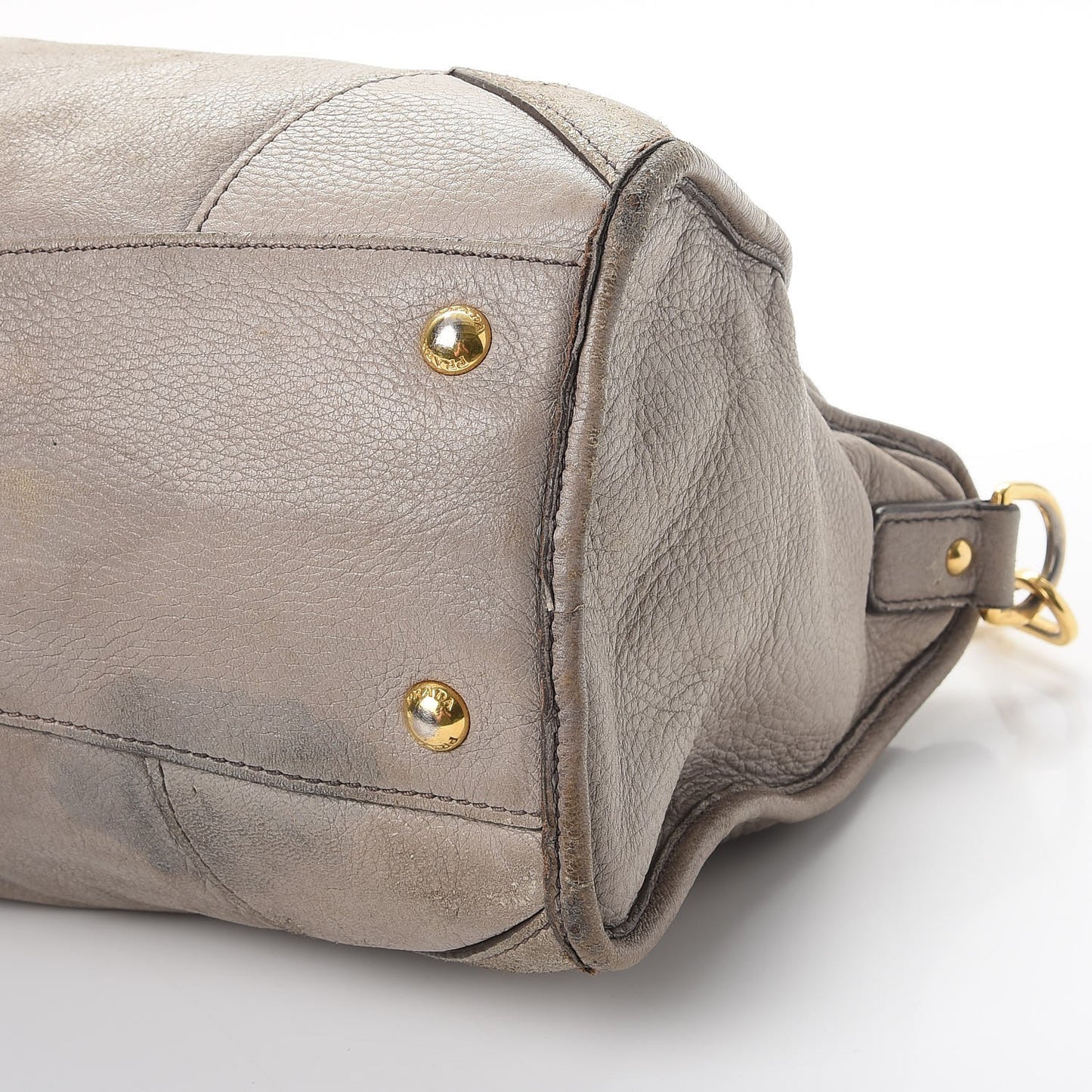 Cervo Deerskin East West Top Handle Bag Pomice