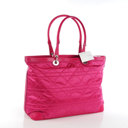 Christian Dior Nylon Cannage Saint Tropez Tote Fuchsia 3 of 6