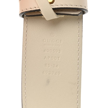 Gucci Calfskin Double G 40mm Belt 85 34 Mystic White 3 of 5