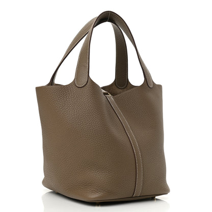 Hermes Taurillon Clemence Picotin Lock 22 MM Etoupe 3 of 11